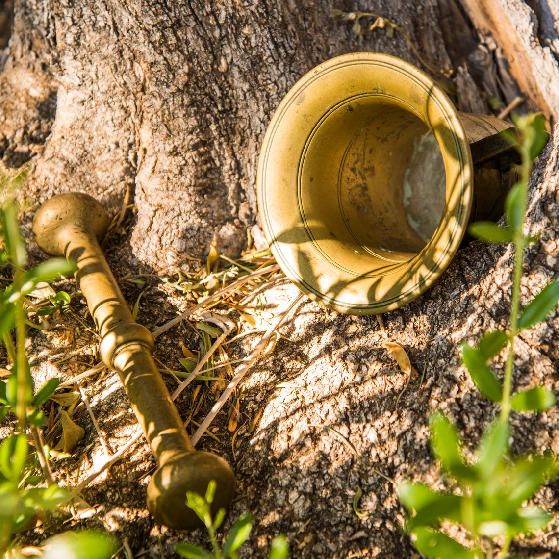Antique Brass Apothecary Mortar and Pestle - Image 3