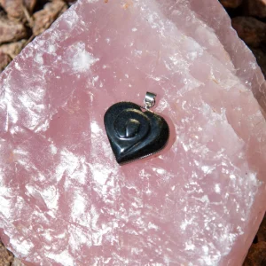 Gold Sheen Obsidian Heart Pendant