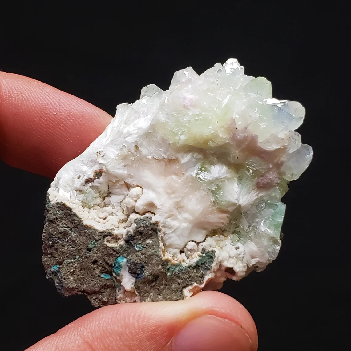 Green Apophyllite Cluster - India - Image 4