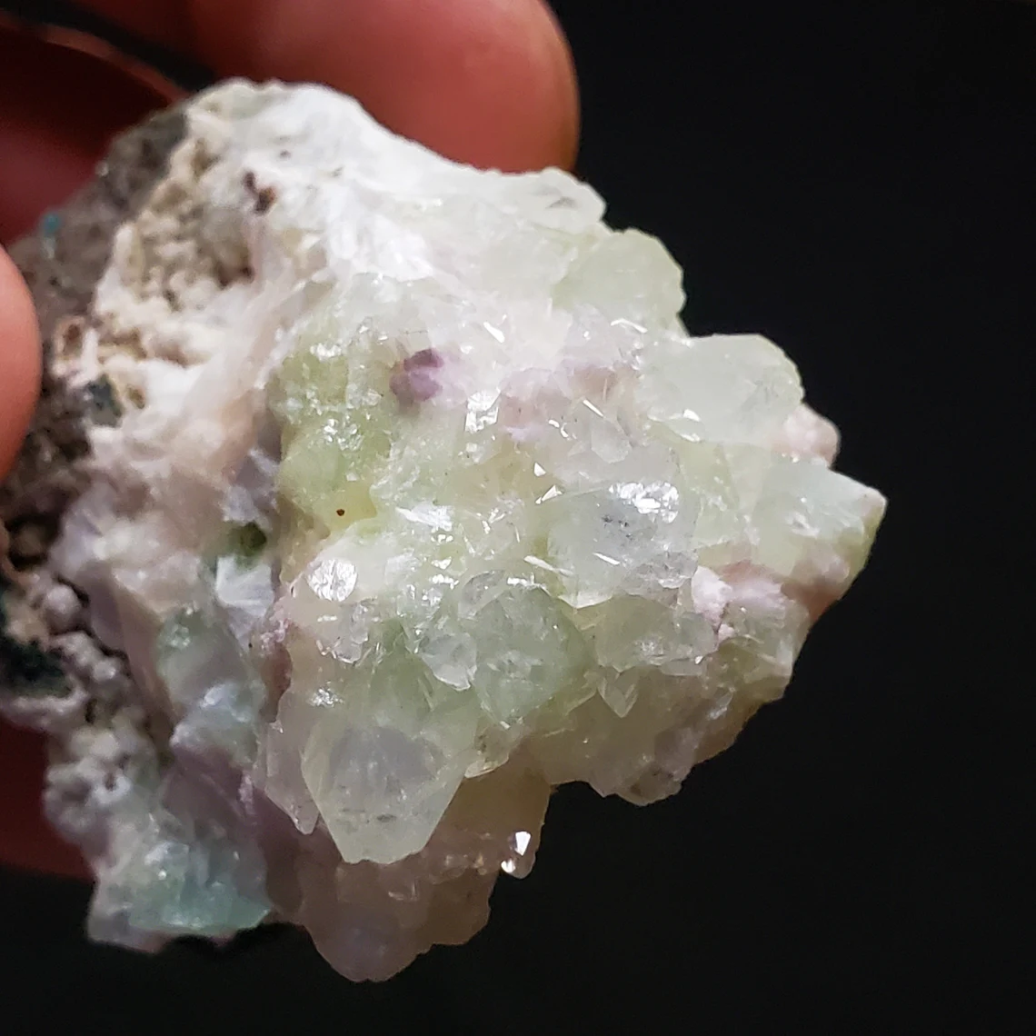 Green Apophyllite Cluster - India - Image 8