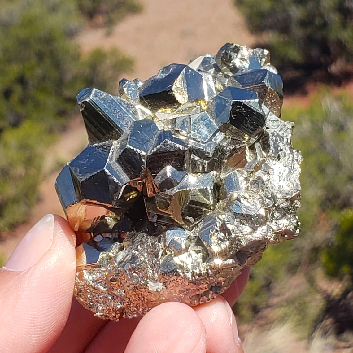 Iron Pyrite Cluster - Peru - 189.9 grams - Image 3