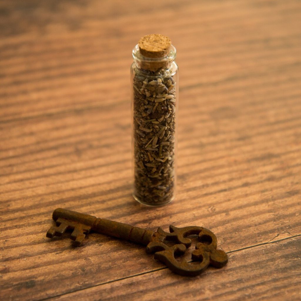 Vial of Autumn Incense + Vintage Key